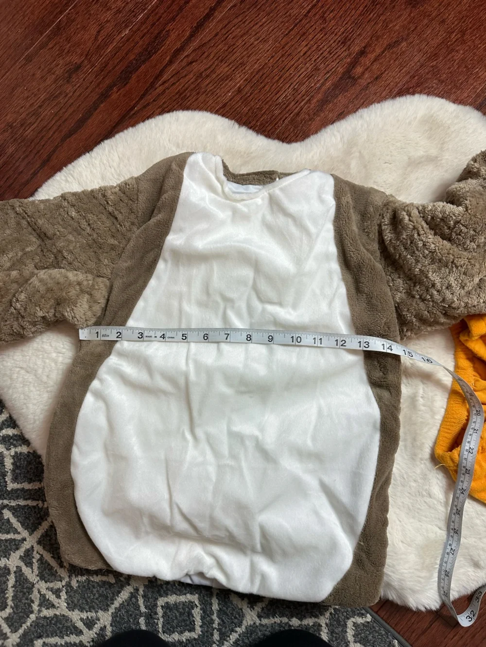Star Wars Disney PORG Kids Costume - Brown/White/Orange  size youth small 4-6